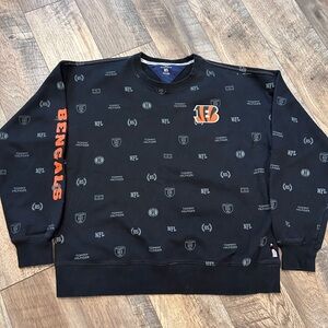 NFL Tommy Hilfiger Bengals Black Crewneck Sweatshirt